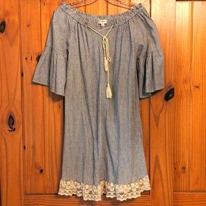 Umgee Linen Striped Dress- Size Medium